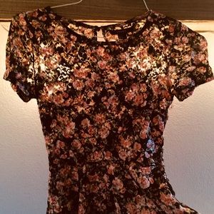 Floral flared out top
